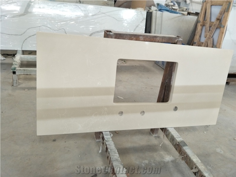 Marjan Beige Engineered Quartz Countertops Ms6805