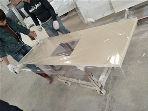 Marjan Beige Engineered Quartz Countertops Ms6805