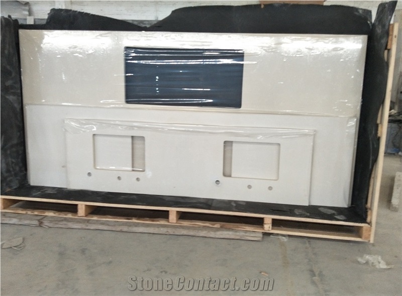 Marjan Beige Engineered Quartz Countertops Ms6805