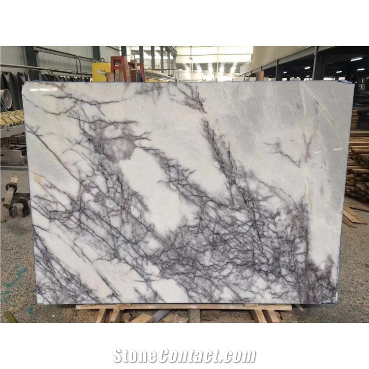 Milas Lilac White Marble Slabs Floor Covering