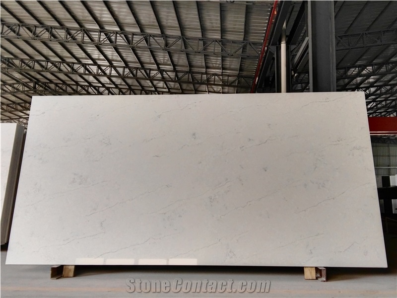 Most Popular Ms6201 Carrara Artificial Quartz Slab