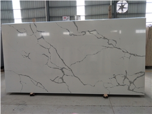 Ms7005 High Quality Standard Calacatta Quartz Slab