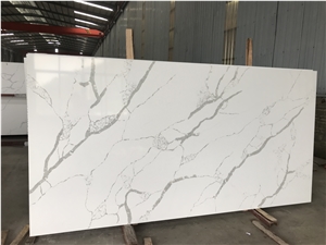 Ms7006 Popular Calacatta Artificial Quartz Slabs