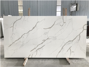 Ms7006 Popular Calacatta Artificial Quartz Slabs