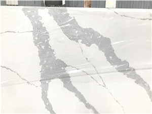Ms7008 Calacatta Quartz Countertops Slabs