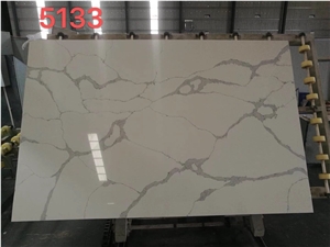 Ms7203 Quartz Calacatta White Bathroom Slabs