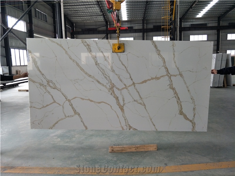 Ms7382 Customized Slabs Calacatta Gold Quartz