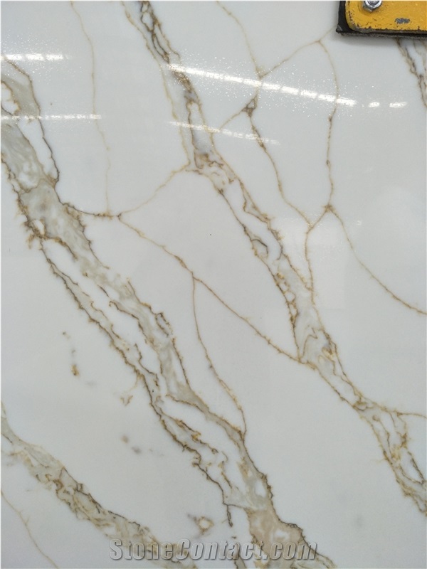 Ms7382 Customized Slabs Calacatta Gold Quartz