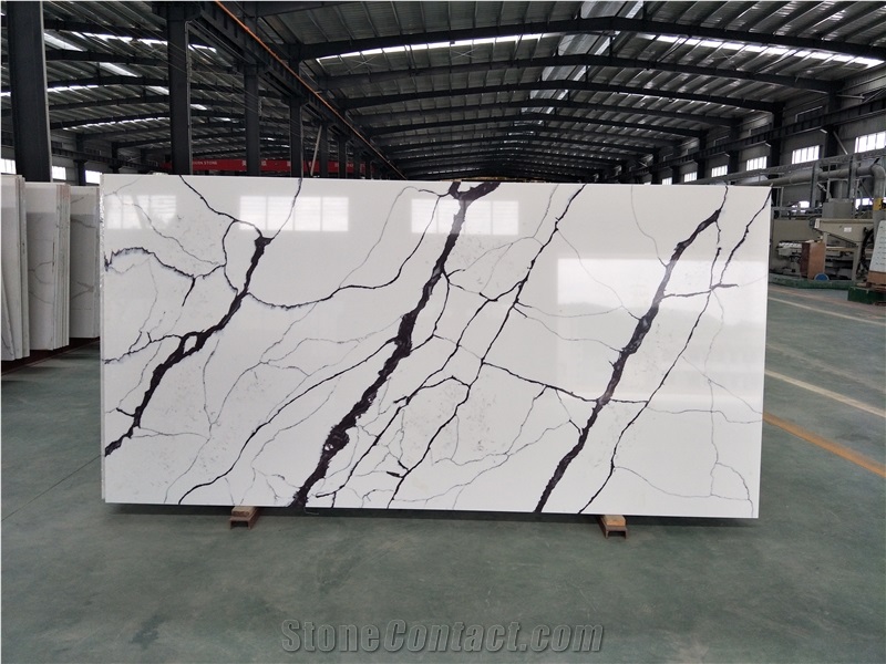 Ms7388 Purple Calacatta Quartz Stone Slabs