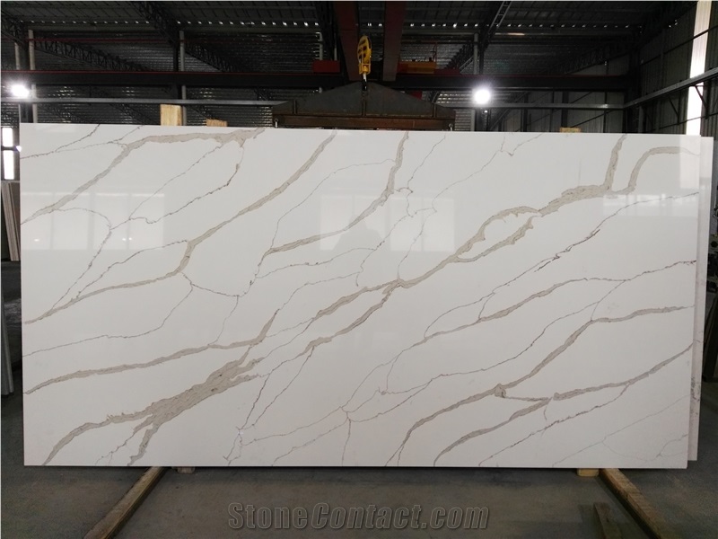 Ms7401 Quartz Wall Covering Calacatta Gold Slabs