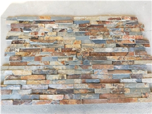 Natural Rusty Slate Culture Stone Wall Decoration