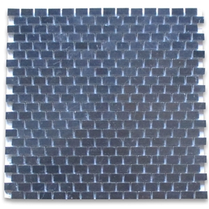Nero Marquina Marble Mini Brick Mosaic 5/8x3/4