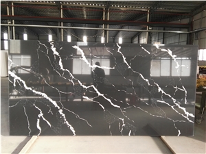 Nero Marquine Quartz Artificial Countertop,Bar Top