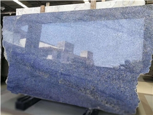 Polished Azul Bahia Granite Slab