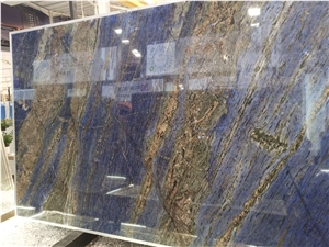 Polished Dream Sapphire Blue Granite Slabs
