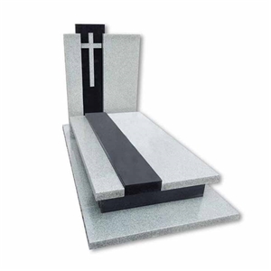 Polished Granite Monument with Cross
