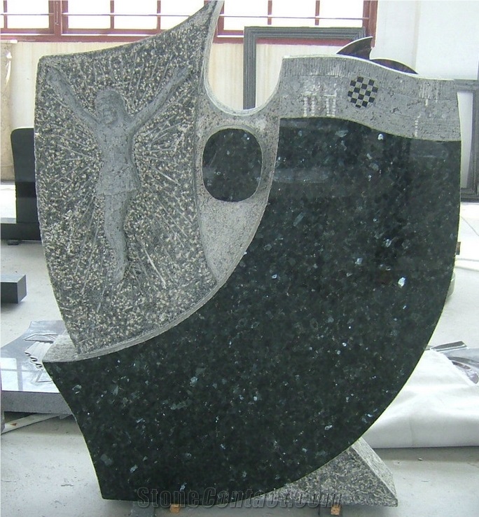 Polished Green Granite Tombstones/Gravestones