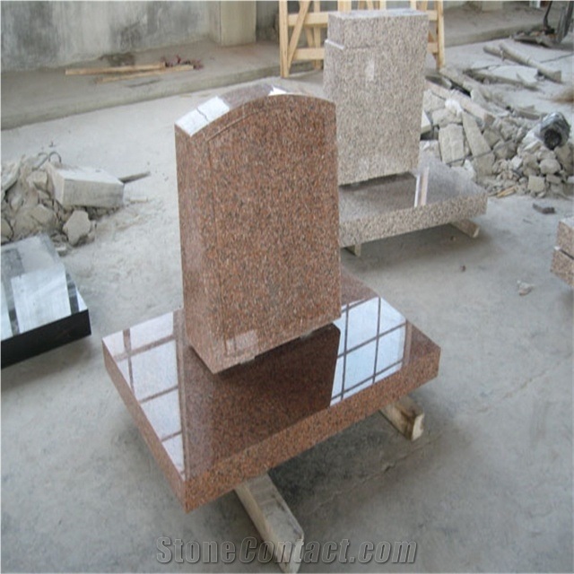 Polished Grey Granite for Rectangle Headstones