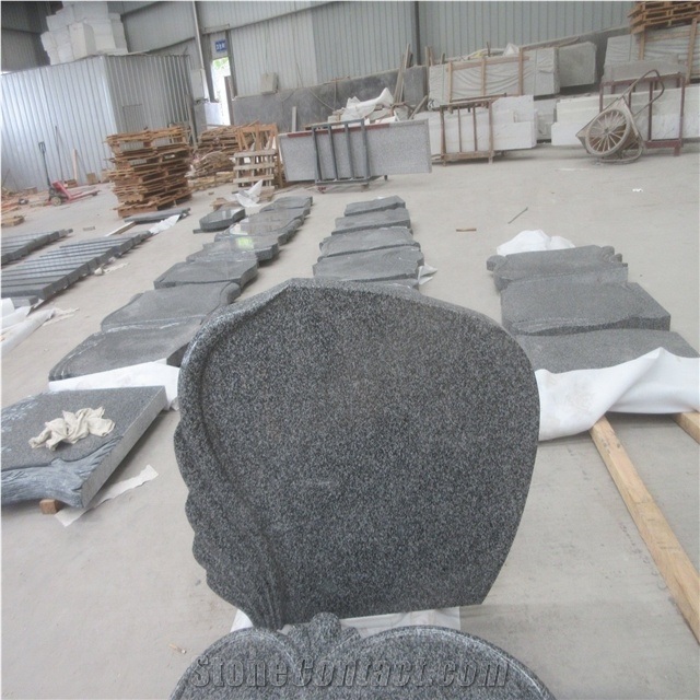 Polished Grey Heart Shape Headstones