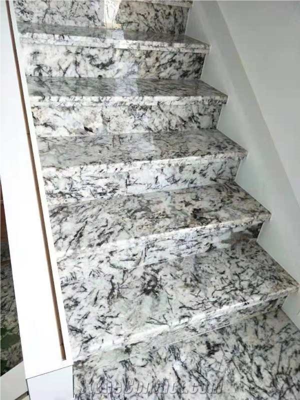 Polished Ice Blue Granite for Staircase