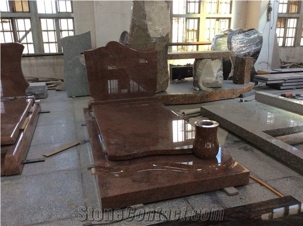 Polished India Red Granite for Gravestones
