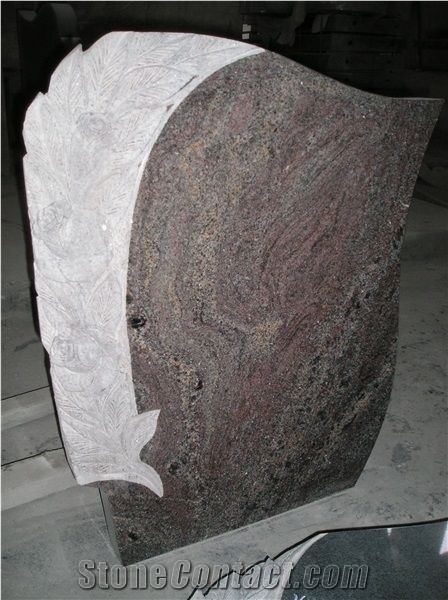 Polished Multicolor Red Granite Gravestones