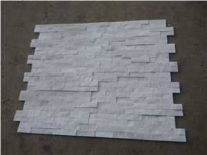 Pure White Quartz Ledgestone Veneer Stacked Stone