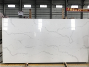 Quartz White Calacatta Stone Slabs for Wall