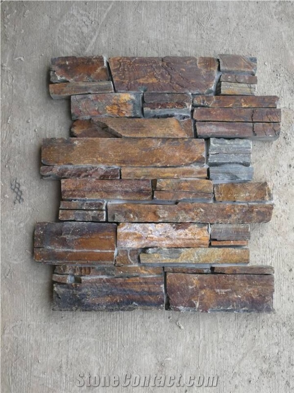 Rusty Slate Cement Culture Stone for Wall Cladding