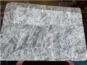 Snow Mountain Silver Fox Grey Marble Stair Tiles