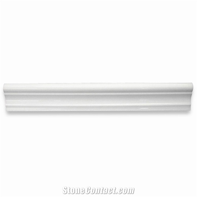 Thassos White 2x12chair Rail Trim Molding Polished