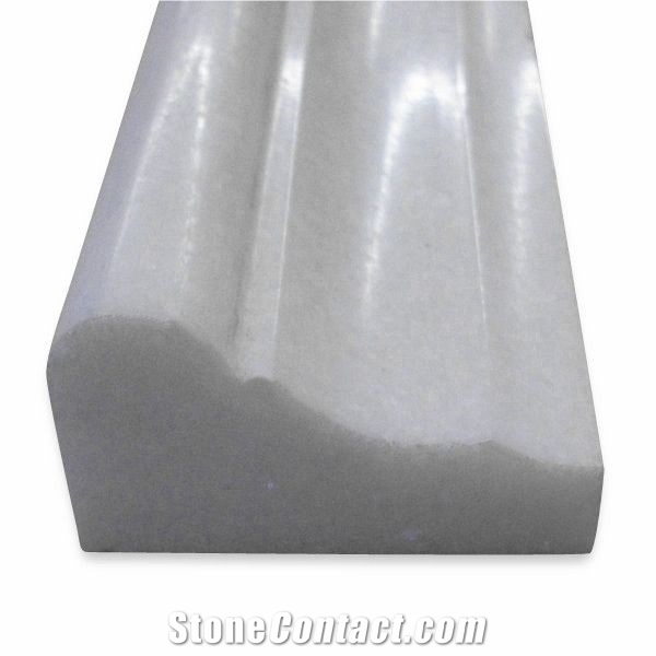 Thassos White 2x12chair Rail Trim Molding Polished