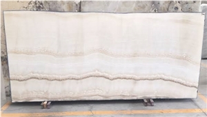 Turkey White Onyx Slab Backlight Vein Cut