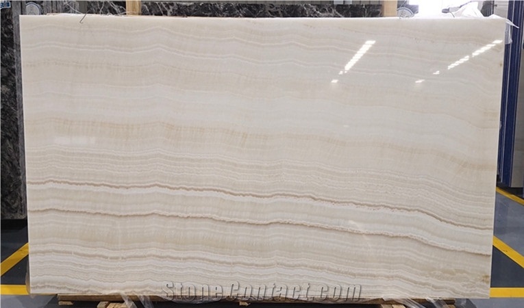 Turkey White Onyx Slab Backlight Vein Cut