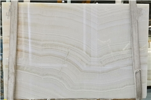 Turkey White Onyx Slab Backlight Vein Cut
