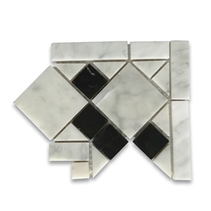 Venice Monochrome 4.8x4.8 Marble Border Corner