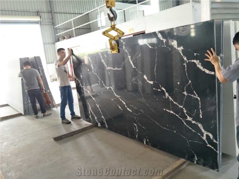 White and Black Root Artificial Stone Ms6222
