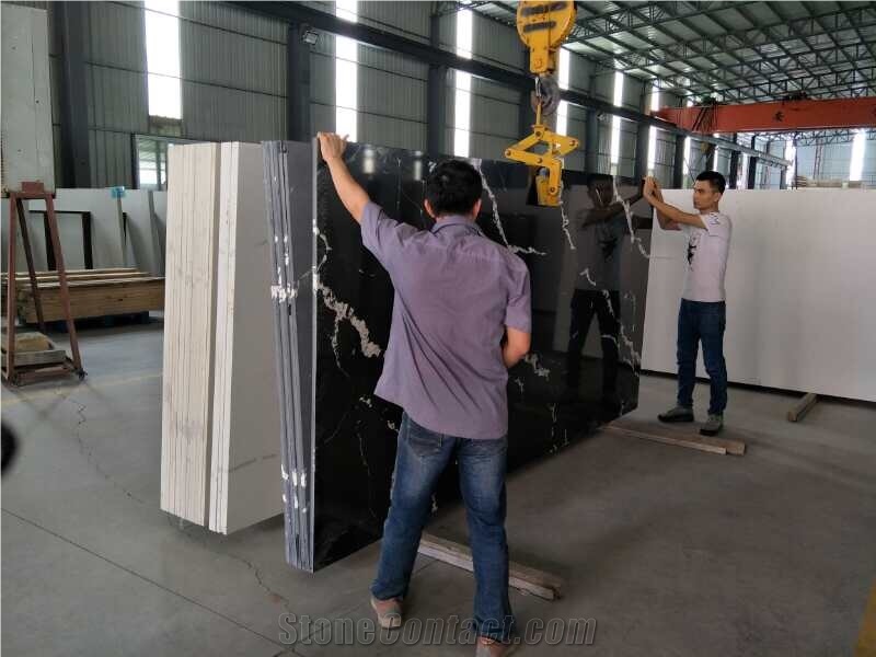 White and Black Root Artificial Stone Ms6222