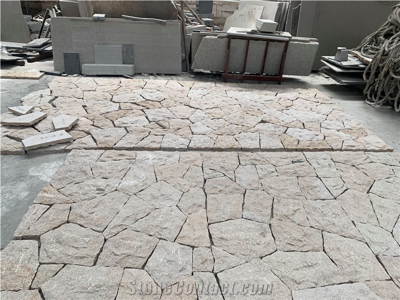 Yellow Flagstone Irregular Granite for Wall Stone