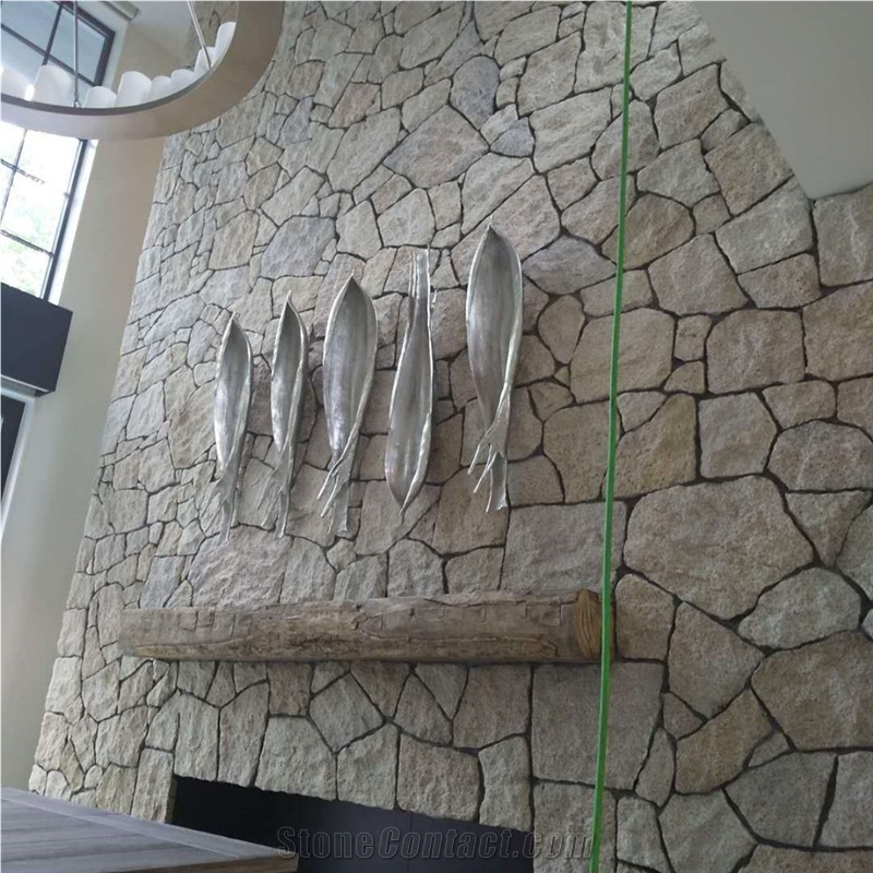 Yellow Flagstone Irregular Granite for Wall Stone
