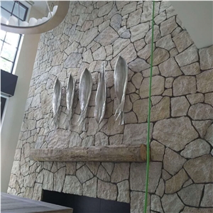 Yellow Flagstone Irregular Granite for Wall Stone