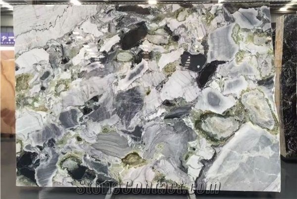 China Ice Green Decoration Marble Slab for Design