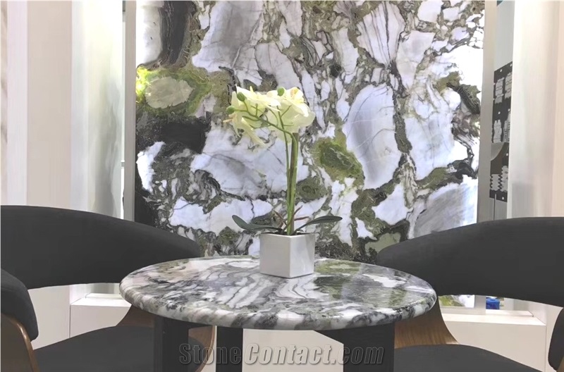 China Ice Green Decoration Marble Slab for Design
