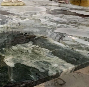 China Ice Green Decoration Marble Slab for Design