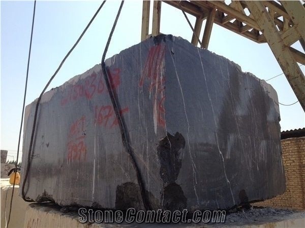Grey Pietra Marble Block Iran, Gfrey Marble Rough Blocks