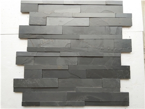 Black Slate Ledger Stone Panels, South Black Slate