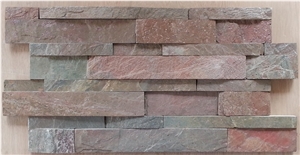 Copper Slate Ledger Stone Wall Panels
