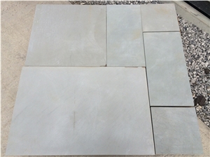 Kandla Grey Smooth Sandstone Sawn Cut Slabs