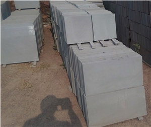 Kandla Grey Smooth Sandstone Sawn Cut Slabs