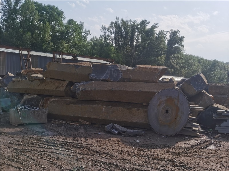 Mongolia Absolute Black Basalt Blocks Supplier